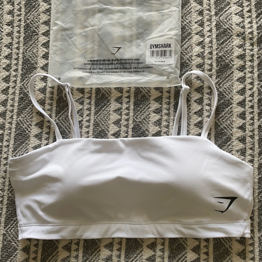 Gymshark training bandeau bra- white!